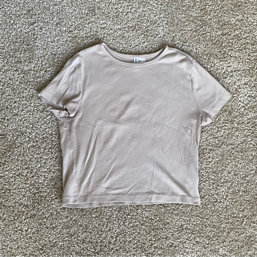 H&M Light Beige Crop Top